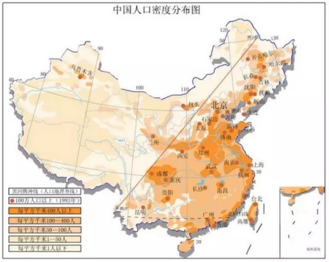 人口分界线图片